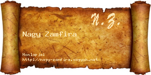 Nagy Zamfira névjegykártya